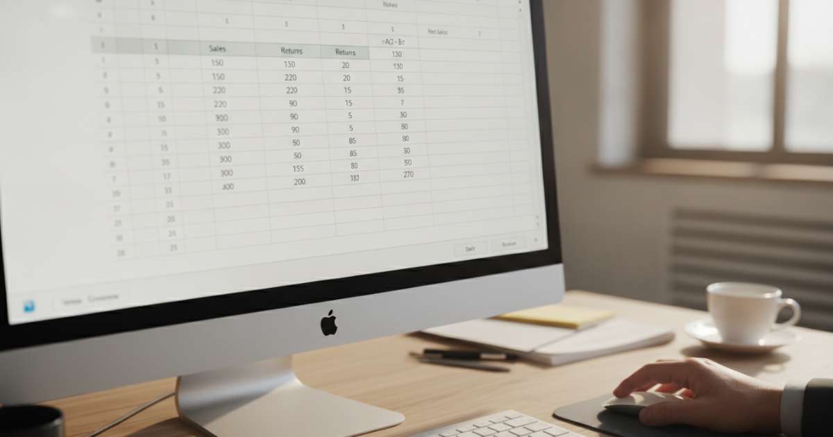 Thực hiện phép tính trừ trong excel nhanh chóng