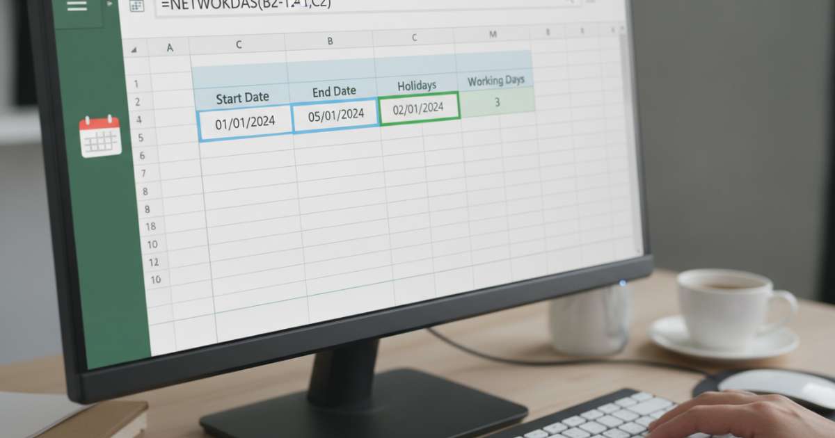 Ứng dụng hàm NETWORKDAYS khi sử dụng hàm trừ ngày trong excel