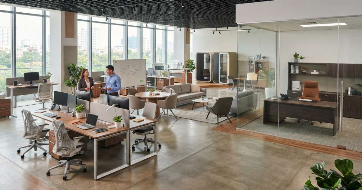 Đa dạng các loại hình nội thất tại showroom