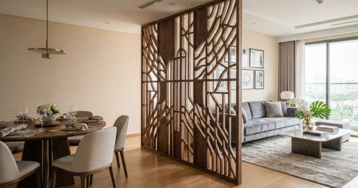 Các chất liệu phổ biến làm vách ngăn trang trí đẹp