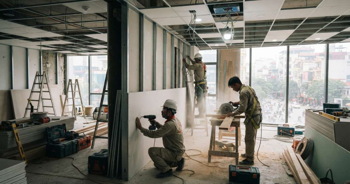 Các hạng mục quan trọng khi sửa chữa văn phòng