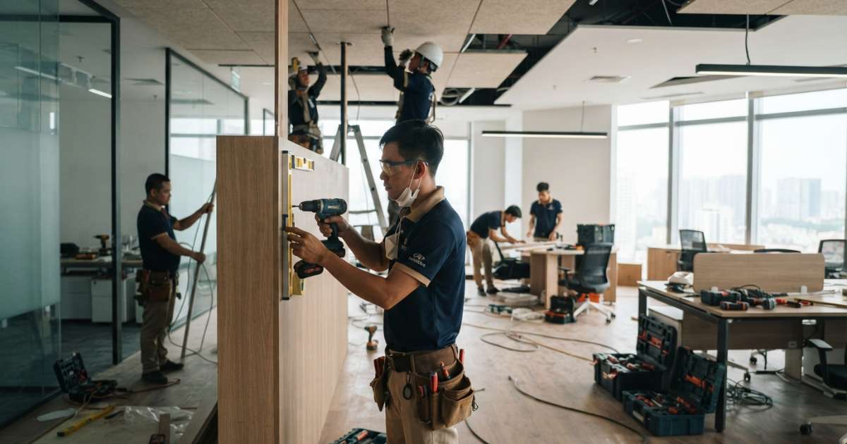 Các tiêu chí đánh giá công ty thi công nội thất văn phòng uy tín