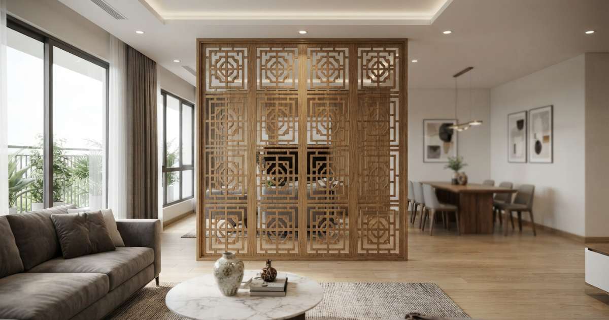 Cách bố trí vách ngăn trang trí đẹp hợp phong thủy