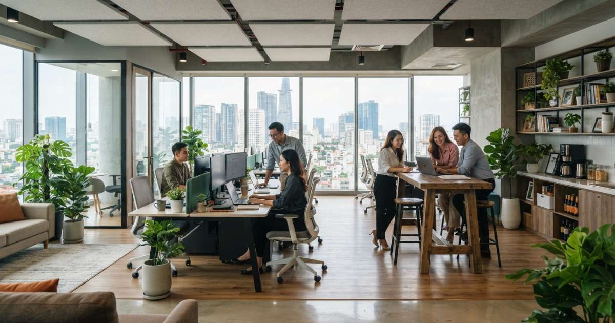 Kết hợp công nghệ để vận hành văn phòng đẹp hiệu quả