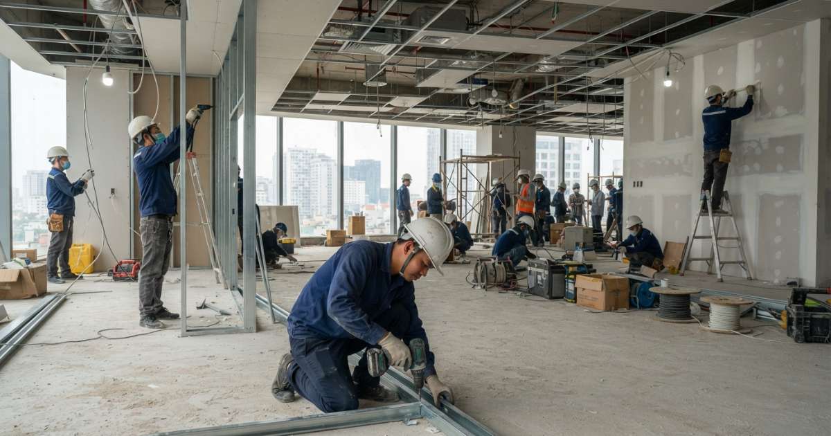 Lợi ích khi lựa chọn dịch vụ thi công sửa chữa văn phòng trọn gói