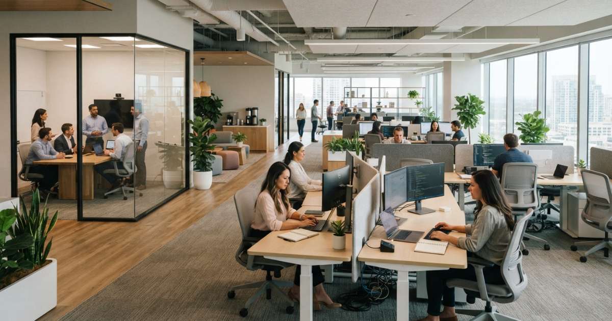 nguyên tắc bố trí văn phòng