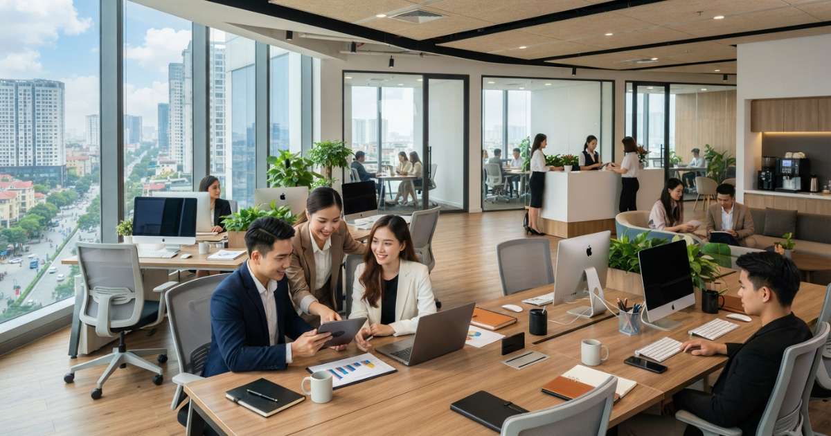 Sự linh hoạt trong diện tích và thời gian thuê văn phòng trọn gói