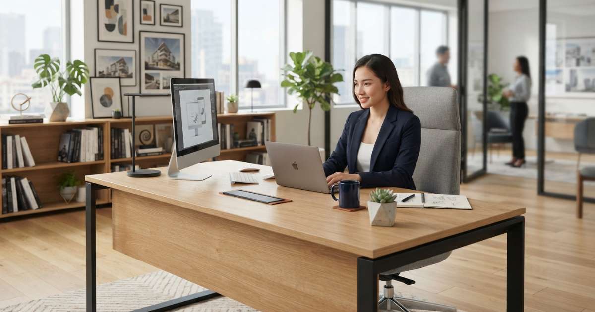 Tầm quan trọng của chất liệu trong thiết kế bàn làm việc