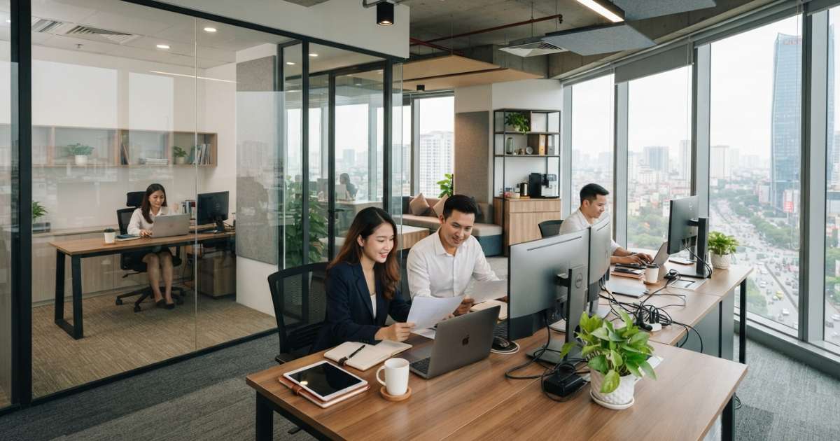 Tận hưởng tiện ích chuyên nghiệp tại văn phòng trọn gói