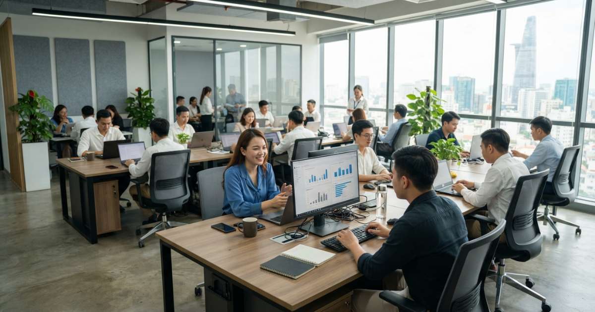Thiết kế văn phòng công ty chú trọng sự riêng tư