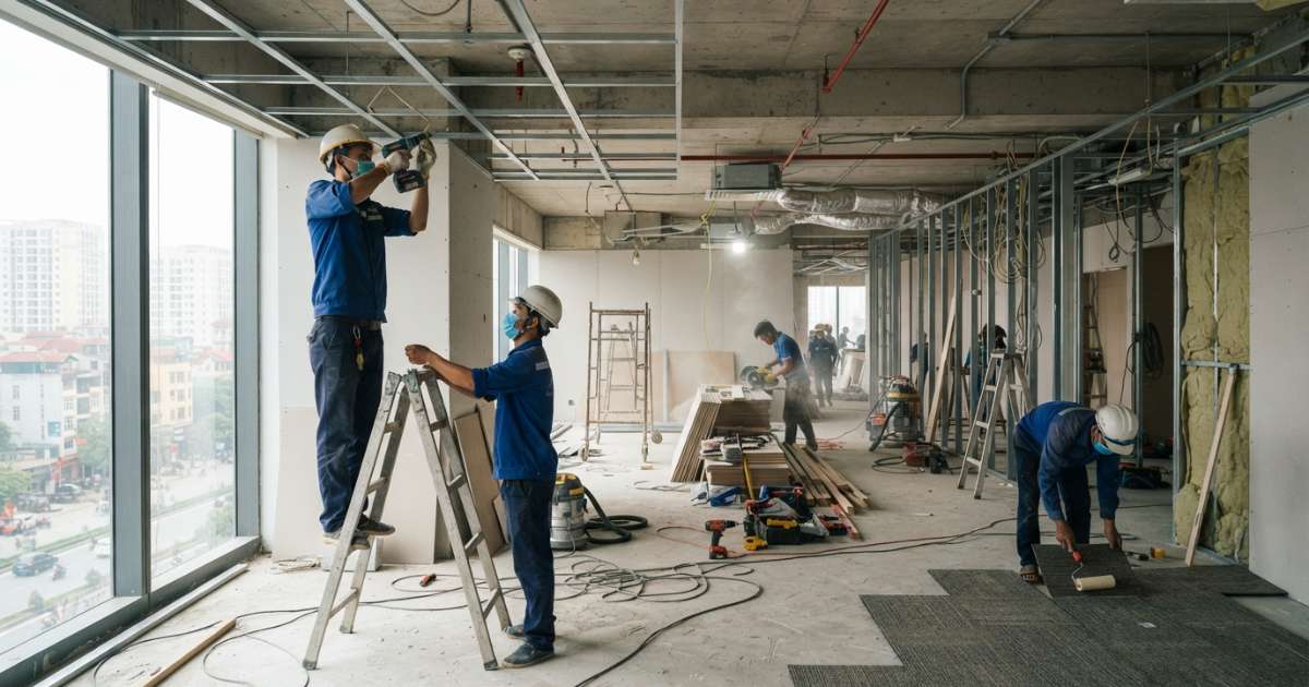 Tiêu chí lựa chọn đơn vị thi công sửa chữa văn phòng uy tín