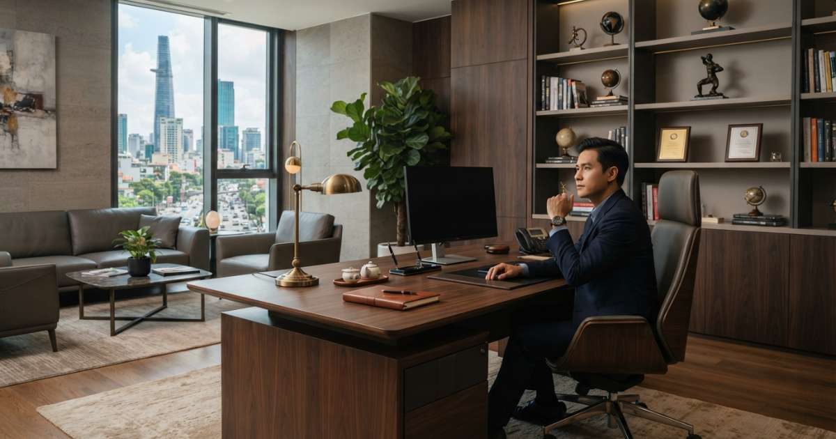 Các yếu tố cốt lõi khi trang trí phòng làm việc của sếp