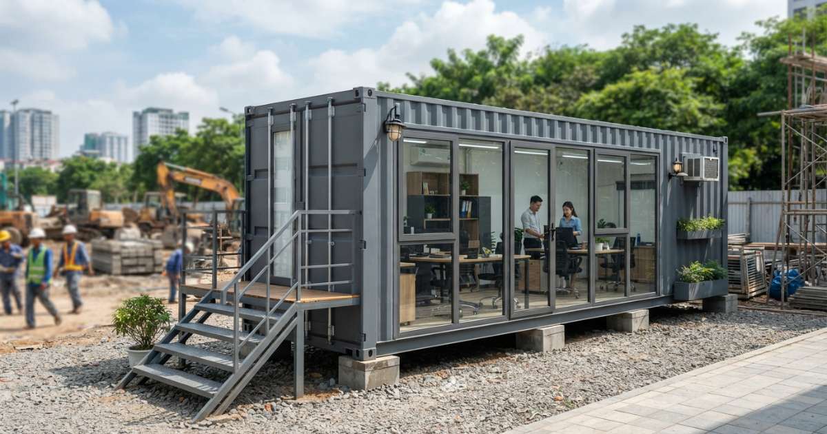 Thiết kế tối ưu không gian bên trong container văn phòng 40 feet